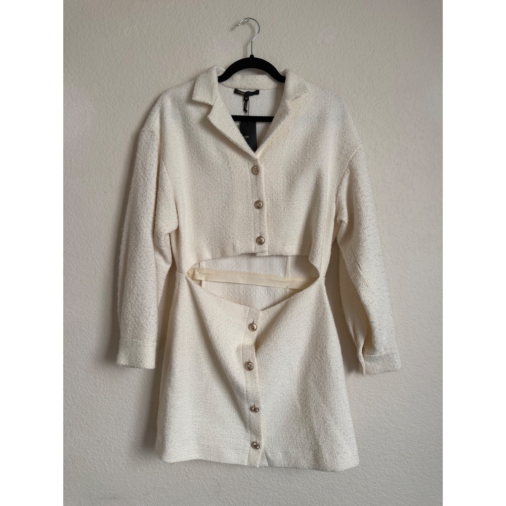 NWT Maje Paris Ecru Raquema Cutout Blazer Dress Size 40 (US 8) |‎